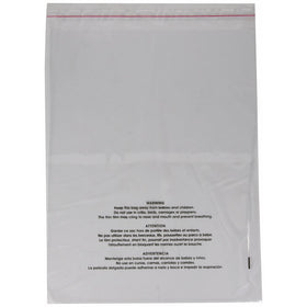 Uline Suffocation Warning Poly Bag, 1.5 ml Self-Sealed, 100 Count (S-19131) 11x14