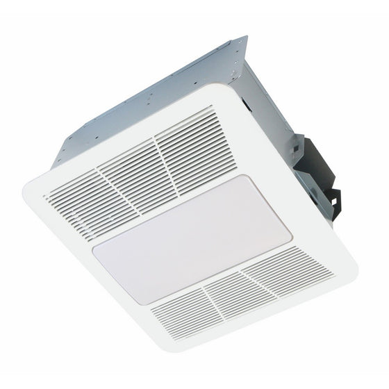 KAZE APPLIANCE SE90TL2 Ultra Quiet 90-CFM 0.3-Sones Bathroom Exhaust Fan with LED and Night Light, White