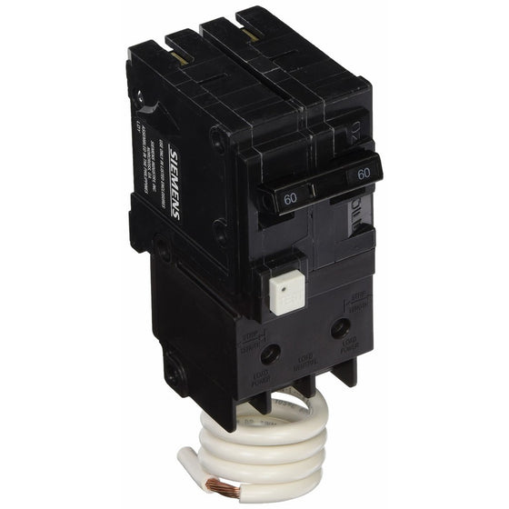 Siemens QF260A 60 Amp, 2 Pole, 120/240V Ground Fault Circuit Interrupter with Self Test and Lockout Feature