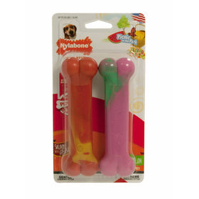 Nylabone Flavor Frenzy Dog Chew Toys, Salami & Cheese and Watermelon, Chew Toys for Medium Dogs