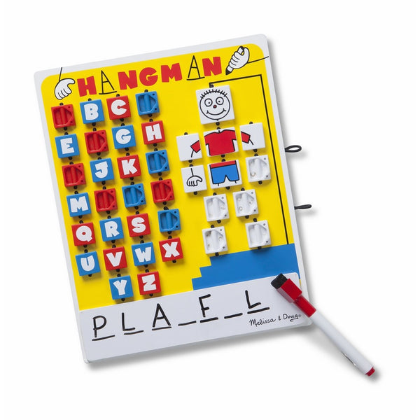 Melissa & Doug Flip to Win Travel Hangman Game - White Board, Dry-Erase Marker