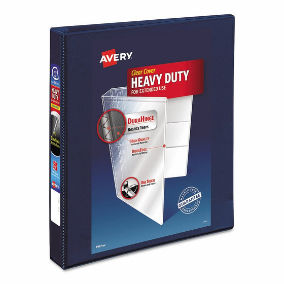 Avery Heavy-Duty Reference View Binder with 1 Inch EZD Rings, Navy Blue (79809)