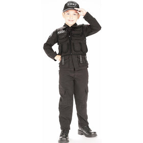 Young Heroes Child's SWAT Police Costume, Medium