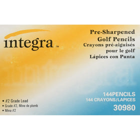 Integra Golf Pencil, 3-1/2-Inch Pre Sharpened, 144/Box, Yellow (ITA30980)