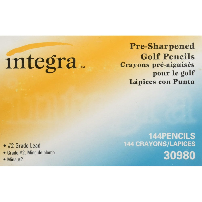 Integra Golf Pencil, 3-1/2-Inch Pre Sharpened, 144/Box, Yellow (ITA30980)