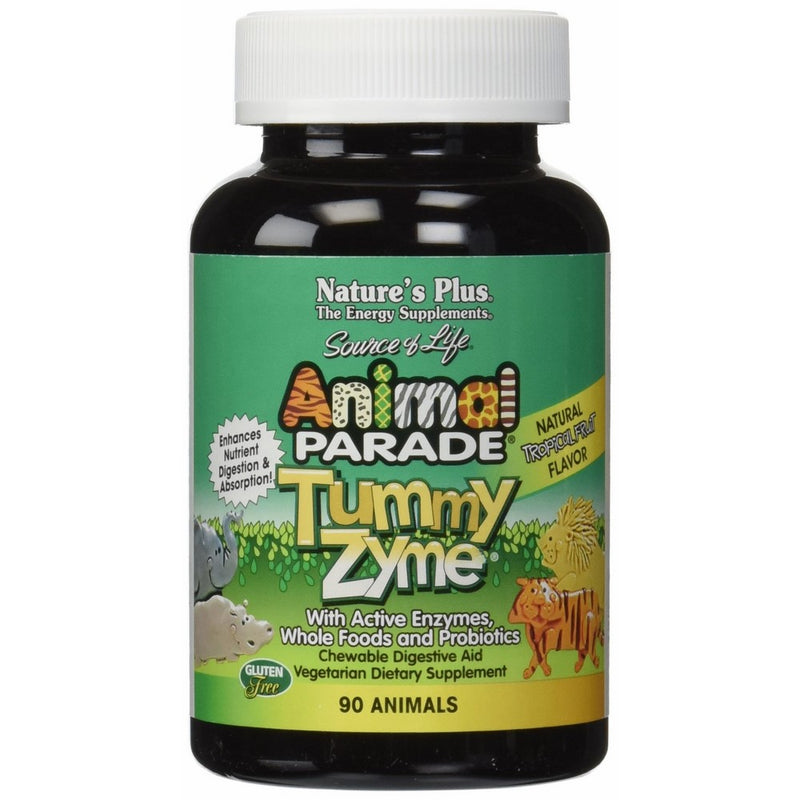 Animal Parade Tummy Zyme - Children's Chewable Digestive Aid, 90 count