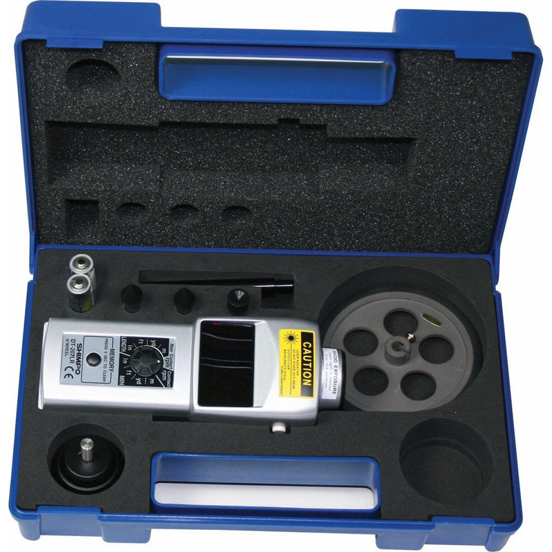 Shimpo DT-207LR-S12 Handheld Tachometer with 12" Wheel, LED Display, 6 - 99999rpm Range