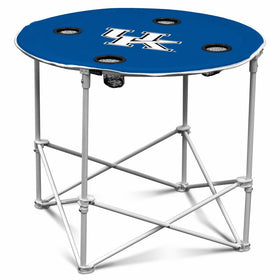 Logo Brands Kentucky Wildcats Collapsible Round Table with 4 Cup Holders and Carry Bag
