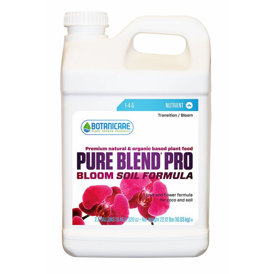 Botanicare PURE BLEND PRO Bloom Soil Nutrient 1-4-5 Formula, 2.5-Gallon