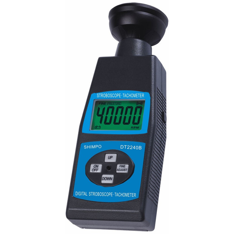 Shimpo ST-1000 ABS Plastic Stroboscope Tachometer with LED Flash Technology, 60-40000 rpm Range, /-0.05% FS Accuracy, 7.7" Length x 2.9" Width x 1.5" Height