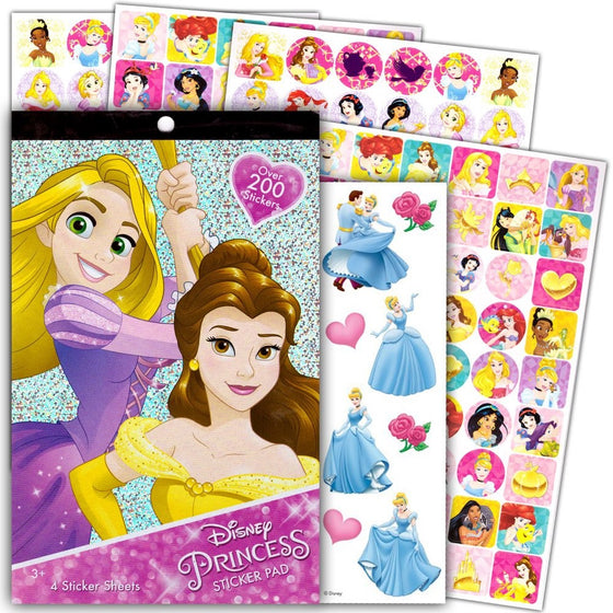 Disney Princess Sticker Pad Over 200 Stickers