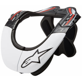 Alpinestars Men's Bans Pro Neck Support, Black/White/Red, Large/X-Large