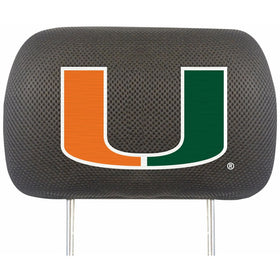 FANMATS12581NCAA University of Miami Hurricanes Polyester Head Rest Cover