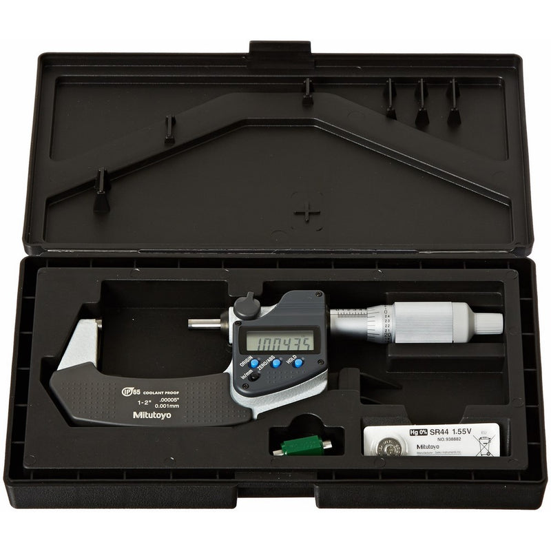 Mitutoyo 293-345-30 Digimatic Micrometer, Range: 1"-2"/25.4-50.8 mm, IP65