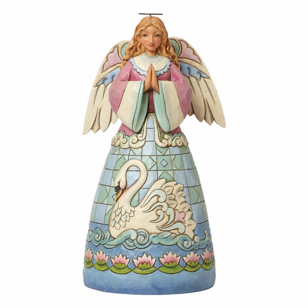 Jim Shore Heartwood Creek Grace Divine Angel with Swan Dress Figurine