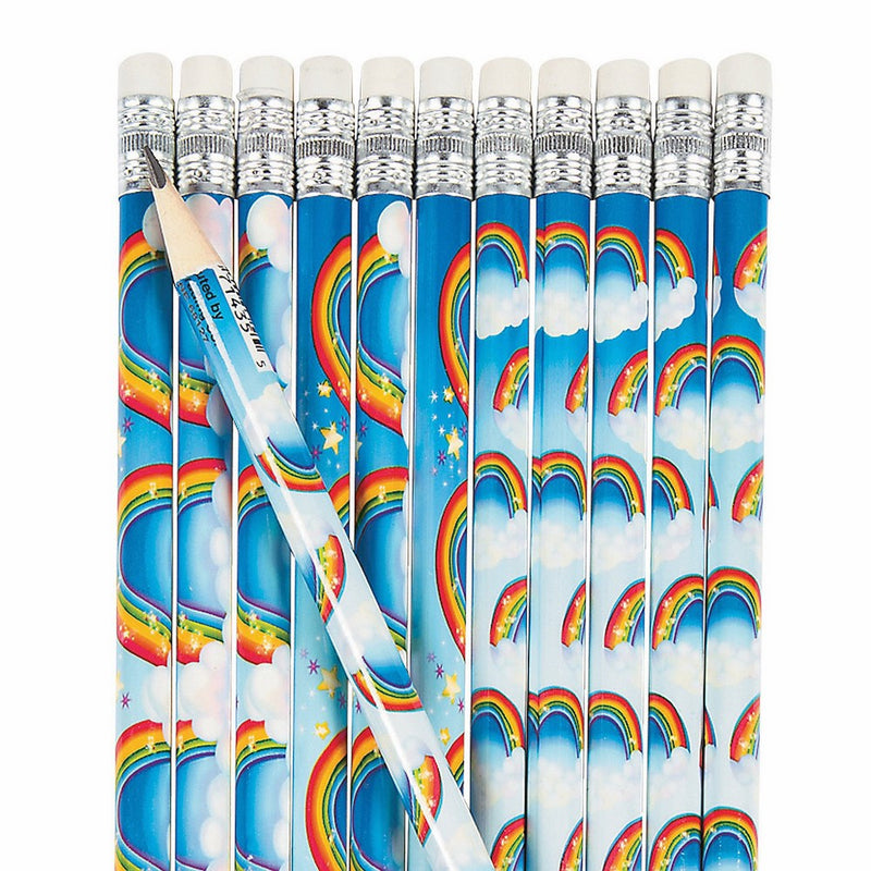 Fun Express Rainbows and Clouds Pencils - 24 Pieces