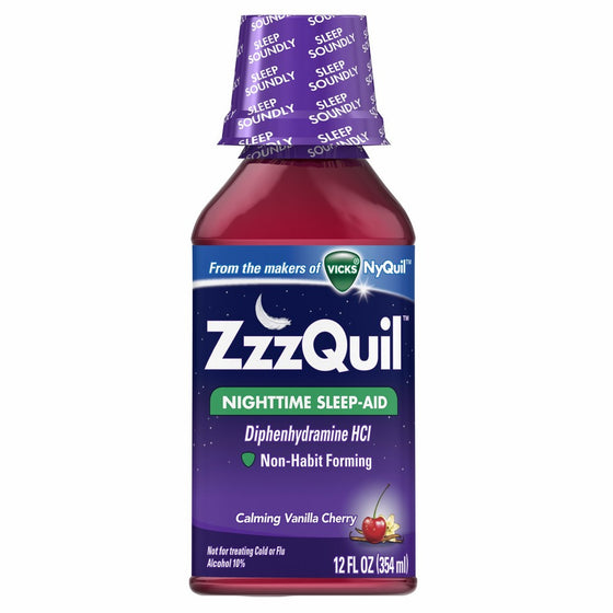 Zzzquil Calming Sleeping, Vanilla Cherry, 12 Fluid Ounce