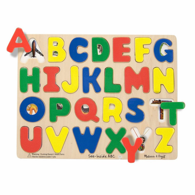 Melissa & Doug See-Inside ABC Large Wooden Puzzle (26 pcs)