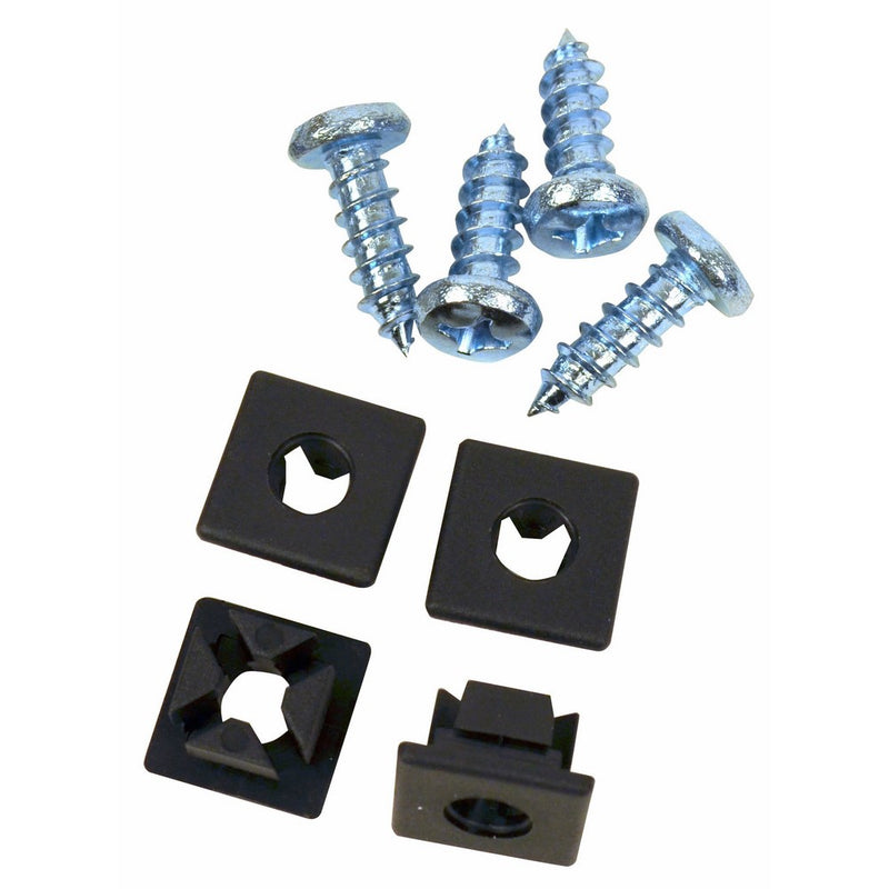 Custom Accessories 93323 Black Nylon and Metal License Plate Fastener