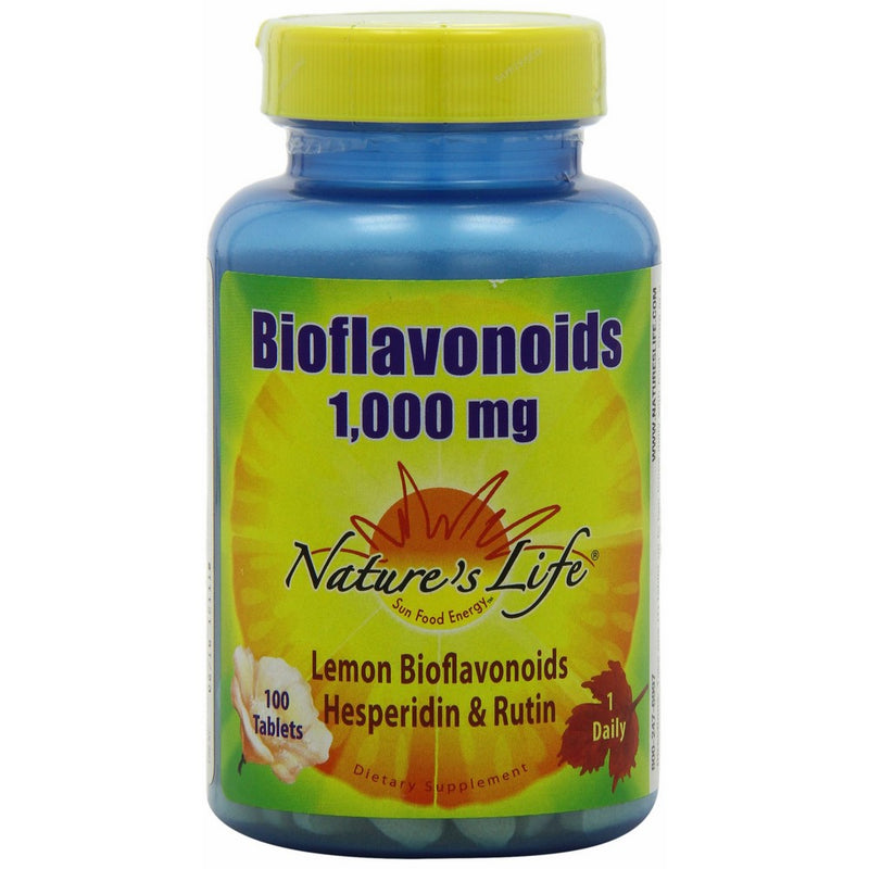 Nature's Life Bioflavonoids Tablets, Lemon, 1000 Mg, 100 Count