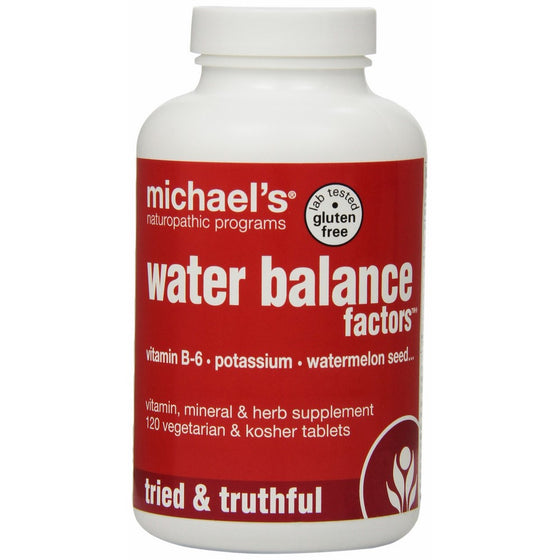 Michael's Naturopathic Programs Water Balance Factors Nutritional Supplements, 120 Count