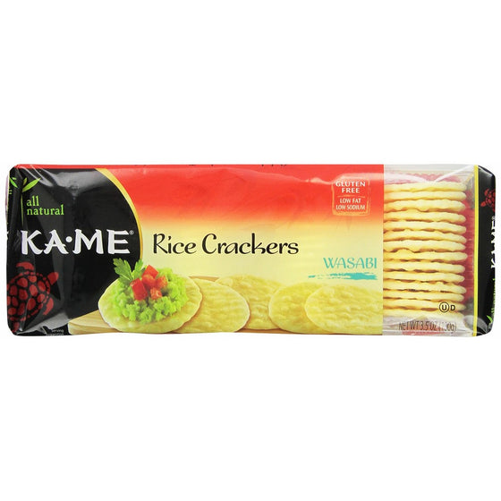Ka-Me Gluten Free Rice Crackers, Wasabi, 3.5 Ounce (Pack of 12)