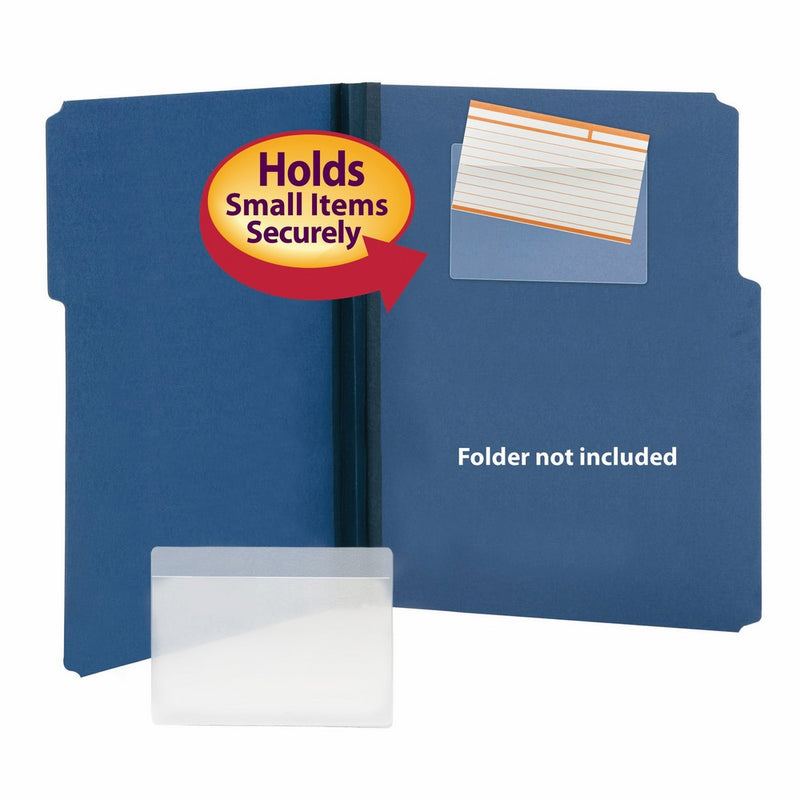 Smead Self-Adhesive Poly USB Flash Drive Pocket, 5-5/16 x 3-5/8 Inches, Clear, 100 per Box (68153)