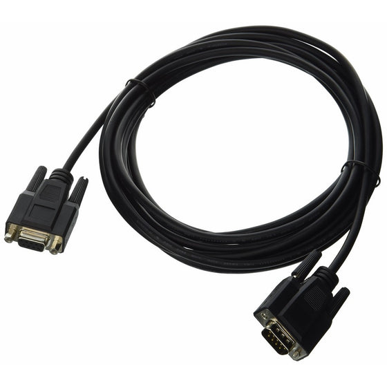 C2G/Cables to Go 52032 DB9 M/F Serial RS232 Extension Cable, Black (15 Feet, 4.57 Meters)