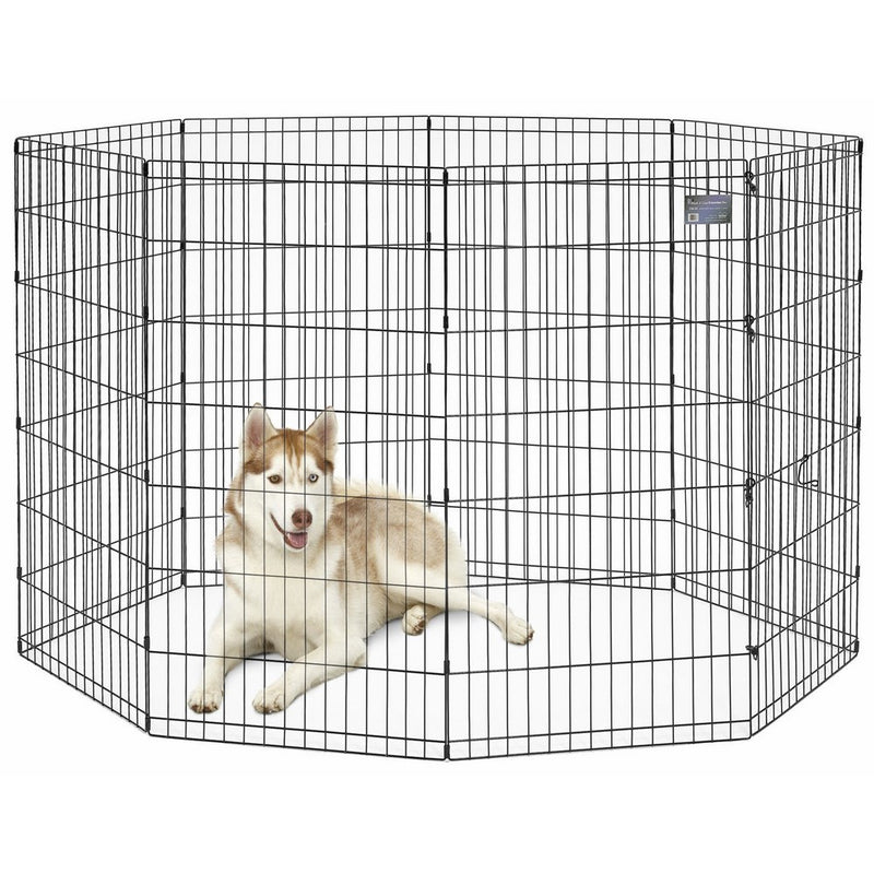 MidWest Foldable Metal Exercise Pen/Pet Playpen, 24" H x 48" W