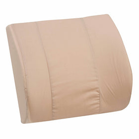 Duro-Med Contour Lumbar Back Support Cushion Pillow with Strap, Tan
