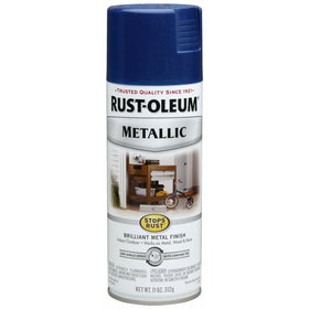 Rust-Oleum 7251830 Stops Rust Metallic Spray, 11-Ounce, Cobalt Blue