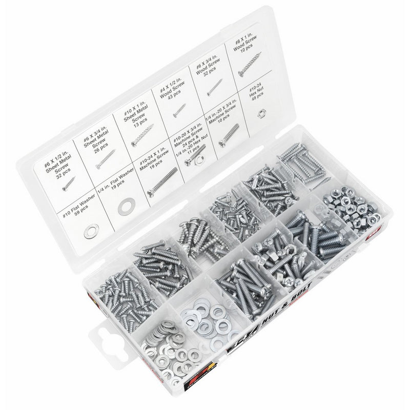 Performance Tool W5221 347pc SAE Nuts & Bolts Assortment With Case