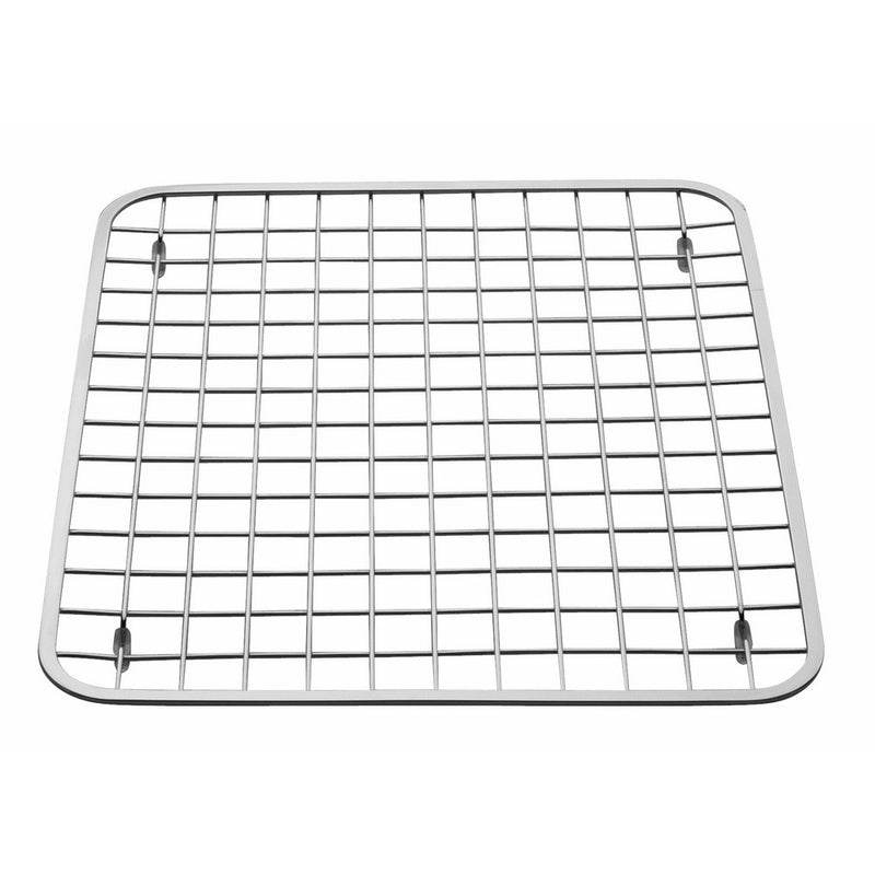 InterDesign Gia Kitchen Sink Protector - Wire Grid Mat, Sink Strainer – Regular, Polished