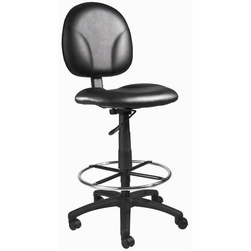 Boss Office Products B1690-CS Stand Up Caressoft Drafting Stool without Arms in Black