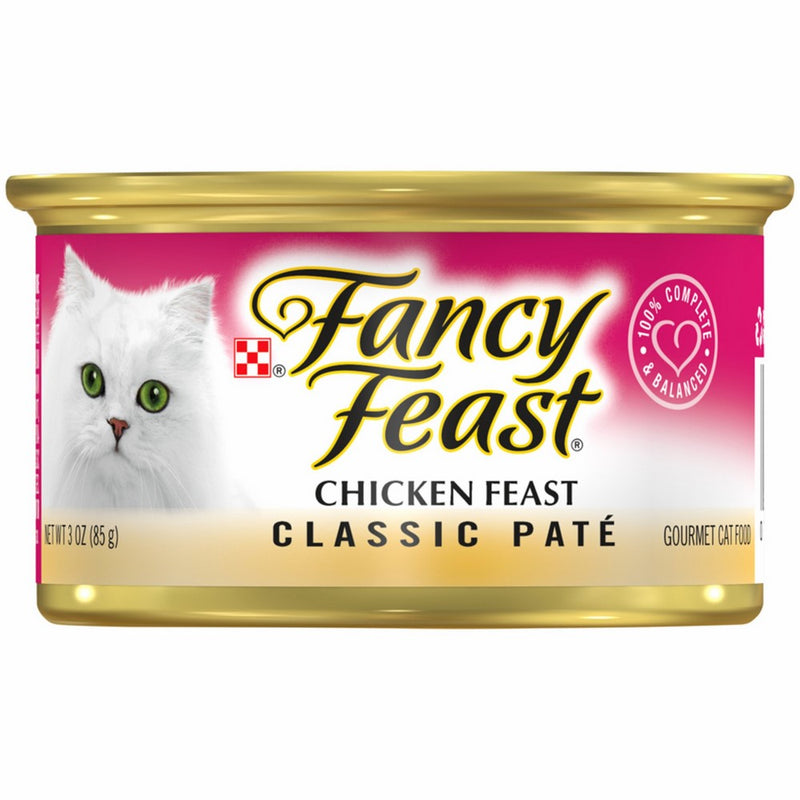 Purina Fancy Feast Classic Chicken Feast Wet Cat Food - Twenty-Four (24) 3 oz. Cans