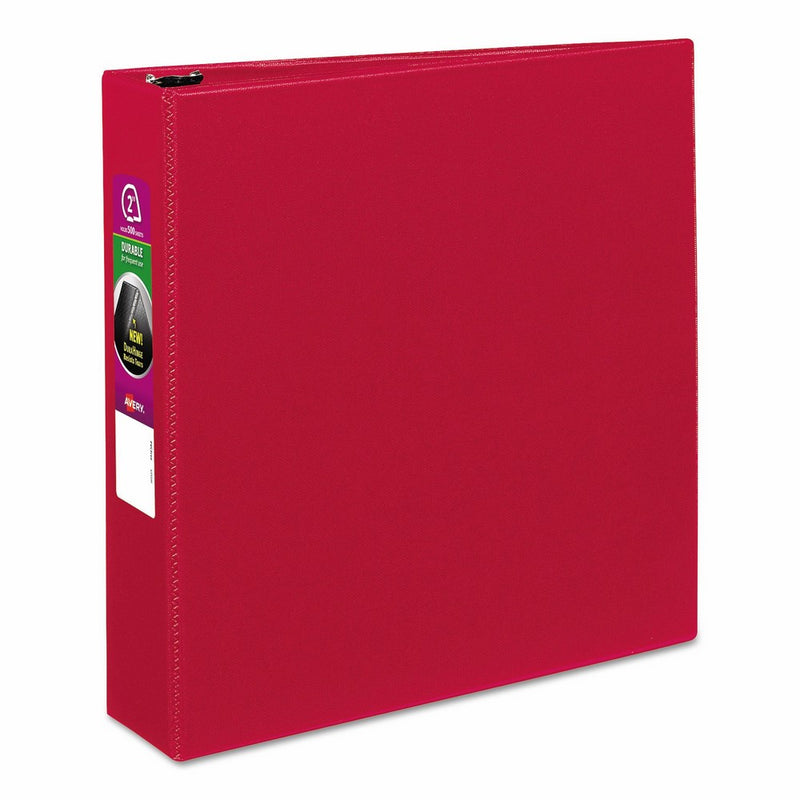 Avery 27203 Durable Binder with Slant Rings, 11 x 8 1/2, 2", Red