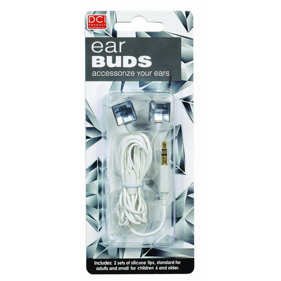 DCI Earbuds, Gems Headphone Earbuds - White
