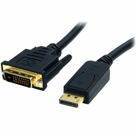 StarTech.com DisplayPort To DVI Cable – 6 ft/1.83 m – Passive – 1080p – DP to DVI Cable – DisplayPort Adapter Cable