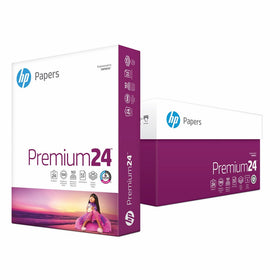HP Printer Paper, Premium24, 8.5 x 11, Letter, 24lb, 100 Bright, 2,500 Sheets/5 Ream Carton (115300C) Made in the USA
