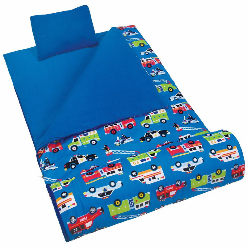 Sleeping Bag, Olive Kids by Wildkin Children's Original Sleeping Bag with Pillowcase and Storage Bag, Premium Cotton & Microfiber Blend Exterior, 100% Cotton Flannel Interior, Ages 5, Heroes