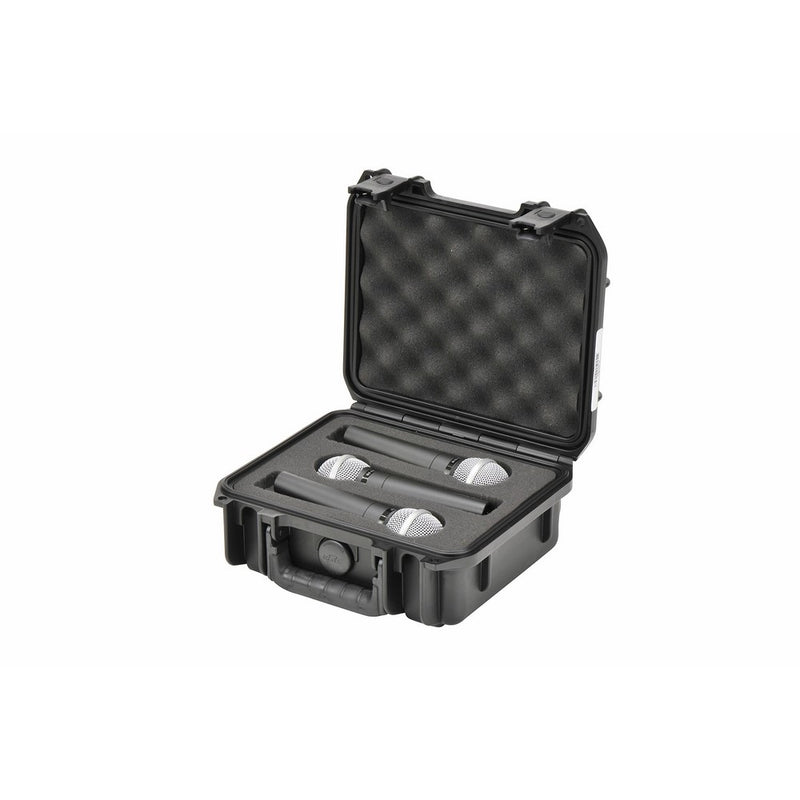 SKB 3I-0907-MC3 iSeries Injection Molded Mic Case with Foam for 3 Mics with Storage Compartment