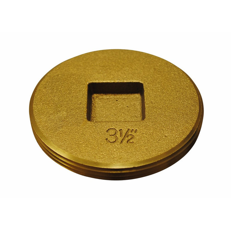 Oatey 42744 Brass Cleanout Plug 3-1/2-Inch