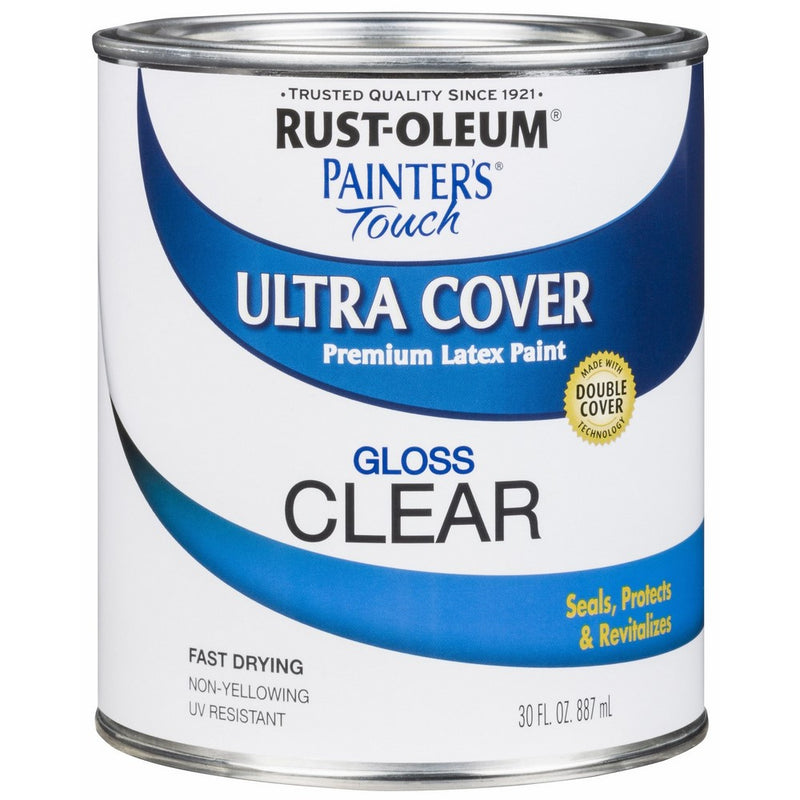 Rust-Oleum 242057 Painters Touch Quart Latex, Gloss Clear