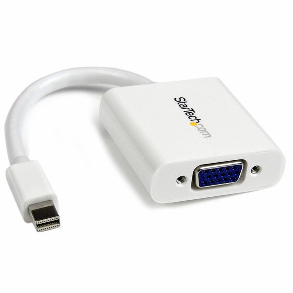 StarTech.com Mini DisplayPort to VGA Adapter – White – 1080p – Thunderbolt to VGA Monitor Adapter – Mini DP to VGA Converter