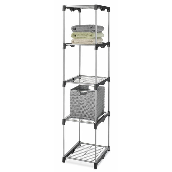 Whitmor 5 Tier Shelf Tower - Closet Storage Organizer