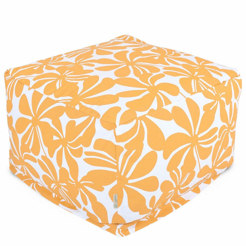 Majestic Home Goods Yellow Plantation Ottoman, Large