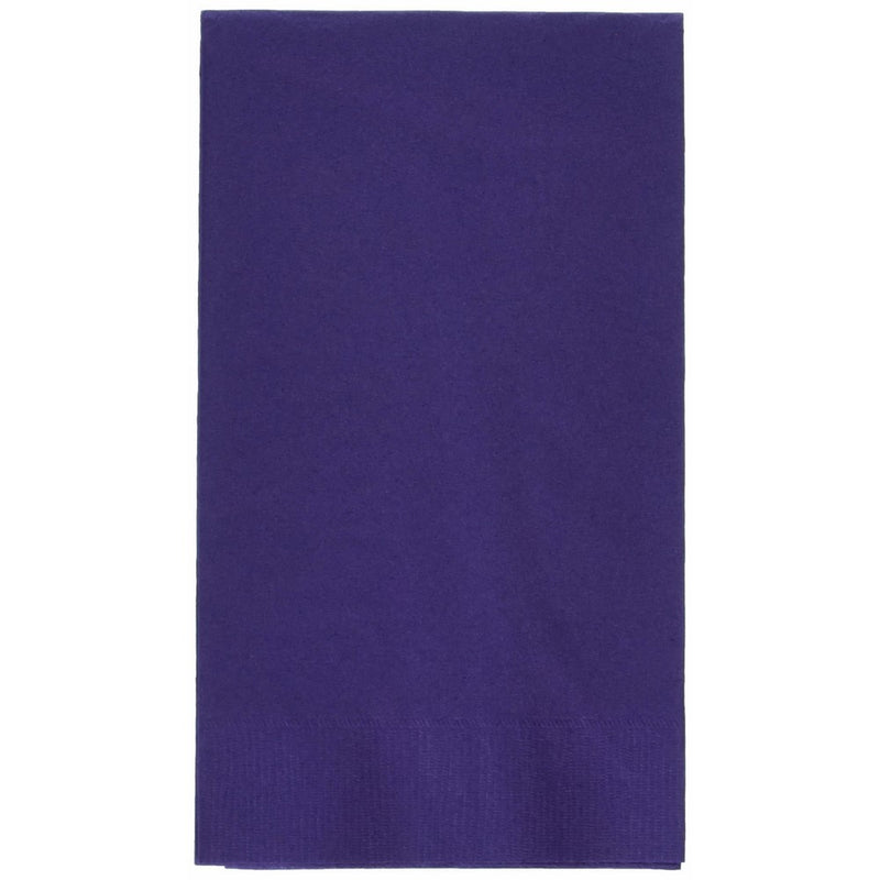 Amscan Big Party Pack Durable Guest Towels Tableware, 40 Pieces, Made from Paper, New Purple, by