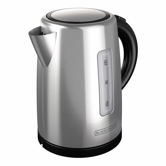 BLACKDECKER 1.7L Cordless Kettle, Silver, KE2000SD