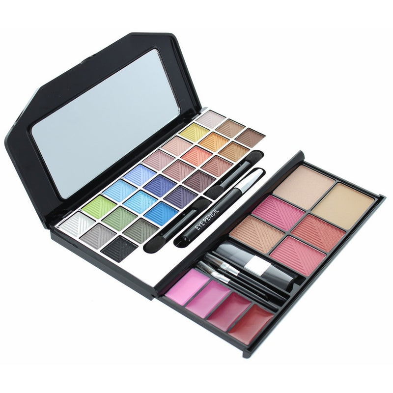 ETA 34 Runway Colors Complete Makeover Kit With Brushes Eye Pencil And Mirror 2.4 oz