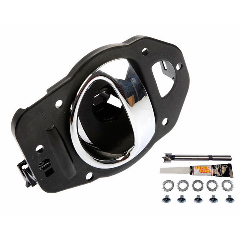 APDTY 91470 Interior Door Handle Replacement Kit Fits Left (Driver-Side) Front Or Rear Fits 2006-2011 Chevrolet HHR Chrome (Replaces 19299614, 25812196)